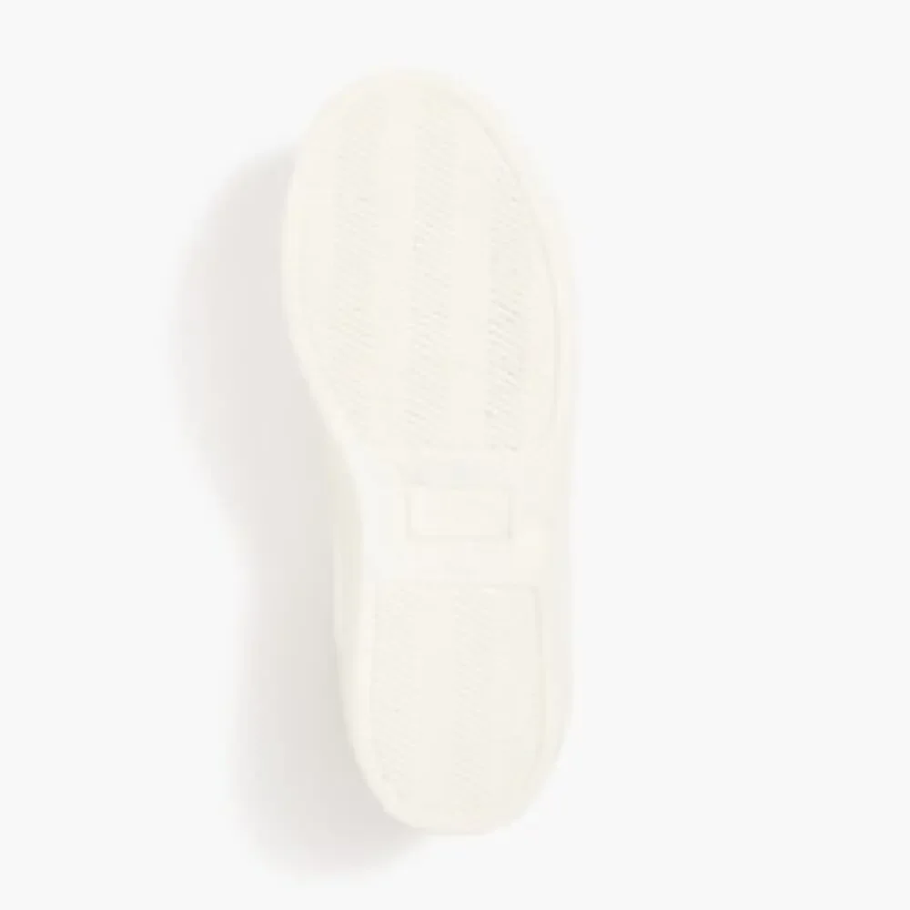 Crewcuts white lavender lace up sneakers